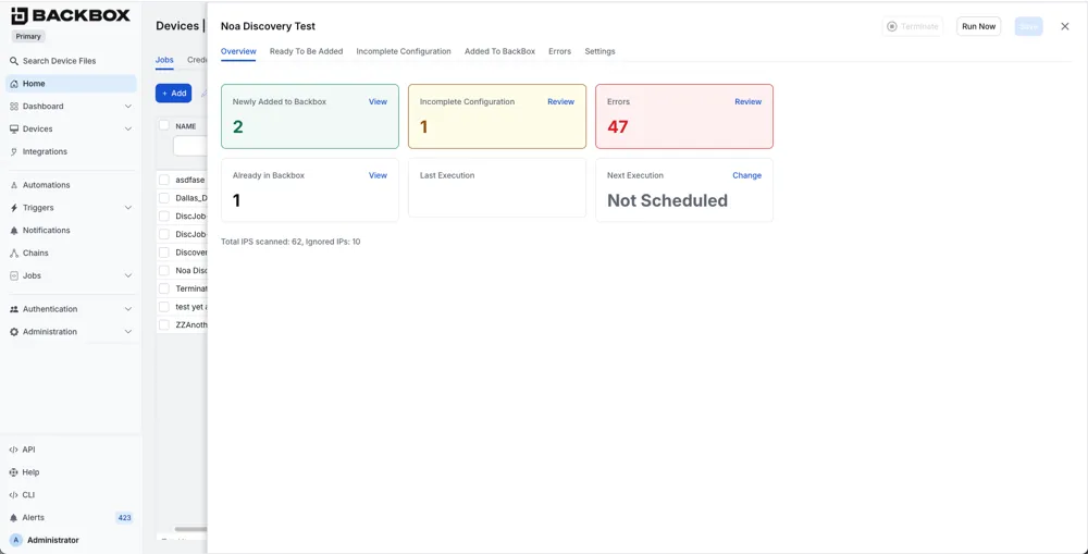 BackBox New UI Discovery Screenshots/New/Overview